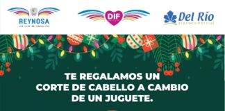 DIF Reynosa intercambia corte de cabello por un regalo para niño o niña