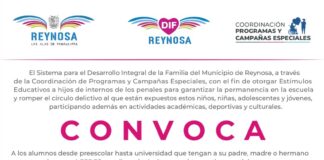 DIF Reynosa invita a inscribirse al programa “Apoyando tu Futuro”