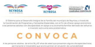 DIF Reynosa invita a registrarse al programa “Avanzando Contigo”
