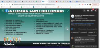 Ofertan vacantes en Sala Virtual de Empleo del Gobierno Municipal