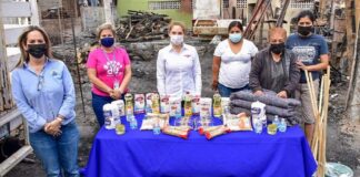 DIF Reynosa entrega apoyos a familia afectada por incendio