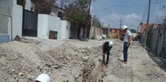 Pavimenta Municipio calle Benito Juárez en la Col. López Portillo