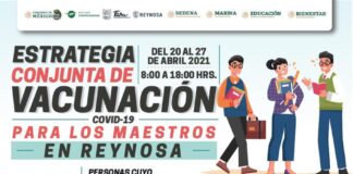 Vacunan a Maestros en Reynosa