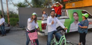 CON MUCHO EXITO SE REALIZA LA BICICLETEADA DE DOMINGO EVENTO ORGANIZADO POR EL COMITE DE CAMPAÑA DEL CANDIDATO DEL PRI ALFREDO CANTU CUELLAR