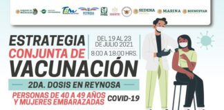 Aplicarán segunda dosis anti COVID-19 a personas de 40 a 49 y embarazadas