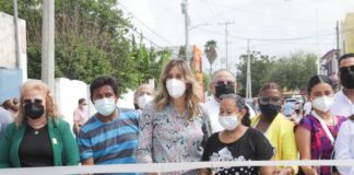 Vecinos y Alcaldesa inauguraron pavimentación de la calle 5 de Mayo