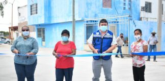 CONTENTOS Y MUY AGRADECIDOS CON EL ALCALDE, CARLOS ULIVARRI LOS VECINOS DE LAS BRISAS DEL CAMPO POR REHABILITACION DE IMPORTANTE CRUCERO