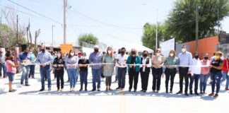 Inauguró Maki Ortiz otra calle en la colonia Arboledas Ribereña
