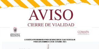Avisa COMAPA cierre de vialidad por construcción en colector