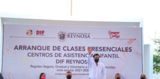 Inaugura Alcalde Carlos Peña Ortiz, regreso a clases presenciales, ciclo 2021-2022
