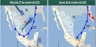 Arriba a Reynosa frente frío con probables rachas de viento intenso