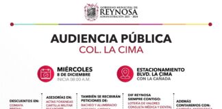 Invita Presidente Municipal Carlos Peña Ortiz a la ” Audiencia Pública ” en el fraccionamiento La Cima.