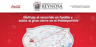 El R. Ayuntamiento de Reynosa,invita a las familias a disfrutar del desfile navideño.