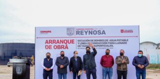Invertirán 450 MDP en obra hidráulica, es el año del agua para Reynosa