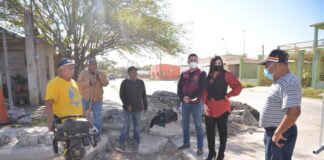 SUPERVISA NATALY GARCÍA OBRAS CON CONCRETO HIDRÁULICO EN DÍAZ ORDAZ