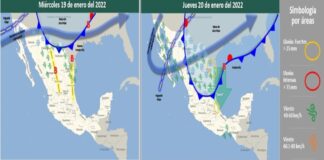 Arribará frente frío 23 con hasta 1 Centígrado este jueves 20