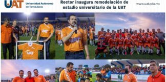 Rector inaugura remodelación de estadio universitario de la UAT