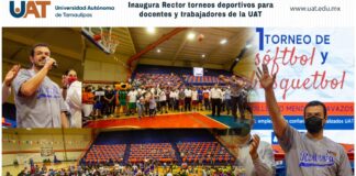 Inaugura el Rector torneos deportivos para docentes y trabajadores de la UAT