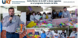 Invita Rector de la UAT a donar juguetes en el programa Corazón de Niño