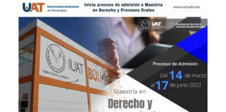 Oferta la UAT nueva Maestría en Derecho y Procesos Orales
