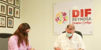 Firma DIF Reynosa convenio con el Hospital Christus Muguerza