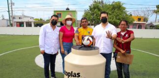 Atiende Gobierno de Reynosa restauración de espacios públicos y deportivos.