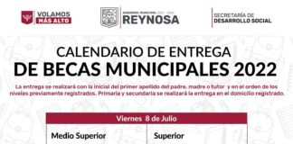 Viernes 8 de julio, Becas Municipales para nivel Medio Superior y Superior