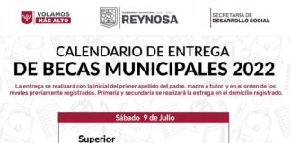 Becas municipales sbado 9 de julio, educación Superior.