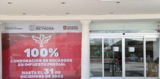 Ofrece Gobierno de Reynosa descuento del 100% de recargos del Predial