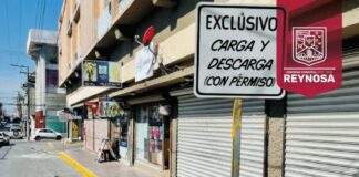 Habilita Gobierno de Reynosa mejoramiento vial en el primer cuadro de la ciudad.