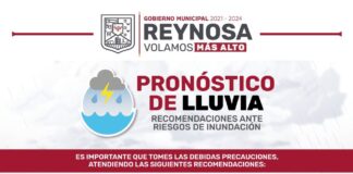 Pendiente Gobierno de Reynosa por probable presencia de lluvias