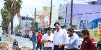 Supervisó Carlos Peña Ortiz rehabilitación de drenaje en calle Herón Ramírez
