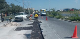 Repuso pavimento COMAPA tras rehabilitación de drenaje