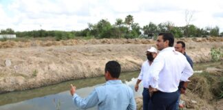 Desazolva Gobierno de Carlos Peña Ortiz drenes y canales para evitar inundaciones