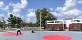 GOBIERNO DE RÍO BRAVO EXHORTA UTILIZAR CANCHAS DE PLAZA DE LOS ENAMORADOS HASTA EL LUNES