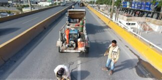 Gobierno de Reynosa realiza mantenimiento en puente Broncos