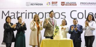 Sellan su amor 144 felices matrimonios en Reynosa