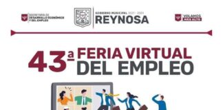 Llevará a cabo Gobierno de Reynosa Feria virtual del Empleo # 43