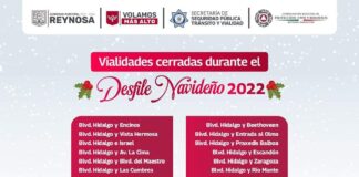 Disfrutarán familias Desfile Navideño este viernes 9 de diciembre