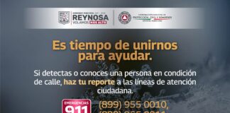 Gobierno de Reynosa busca proteger a personas vulnerables y en condición de calle