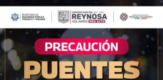 La dirección de Tránsito y vialidad de Reynosa, cierran puentes elevados por posible congelamiento, debido a bajas temperaturas.