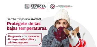 Recomienda Gobierno de Reynosa protección adecuada ante bajas temperaturas
