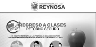 Exhorta Gobierno de Reynosa mantener medidas sanitarias en regreso a clases