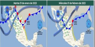 Interacción de frentes fríos causa baja en temperatura