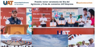 Preside rector ceremonia del Día del Agrónomo y firma de convenios UAT-Empresa