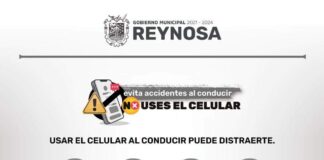Evita accidentes al conducir, no uses teléfono celular