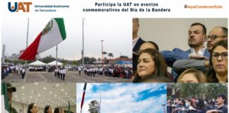 Participa la UAT en eventos conmemorativos del Día de la Bandera