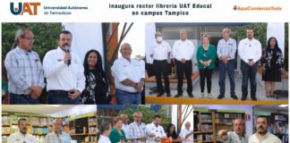 Rector de la UAT inaugura en el campus Tampico librería FCE -EDUCAL