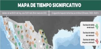 Avisa PCyB de Reynosa llegada de frente frio con lluvia