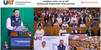 Inaugura el rector de la UAT la semana académica del negociador internacional